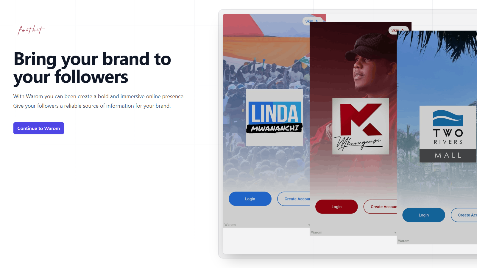 Customer profile user interface